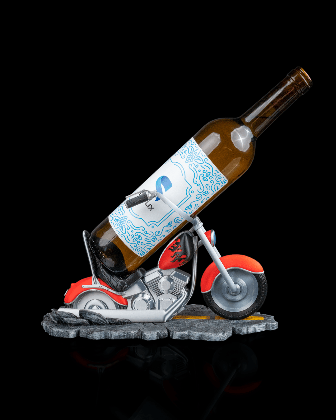 🏍️ Motorcycle Wine Bottle Holder – Where Wine Meets the Open Road!