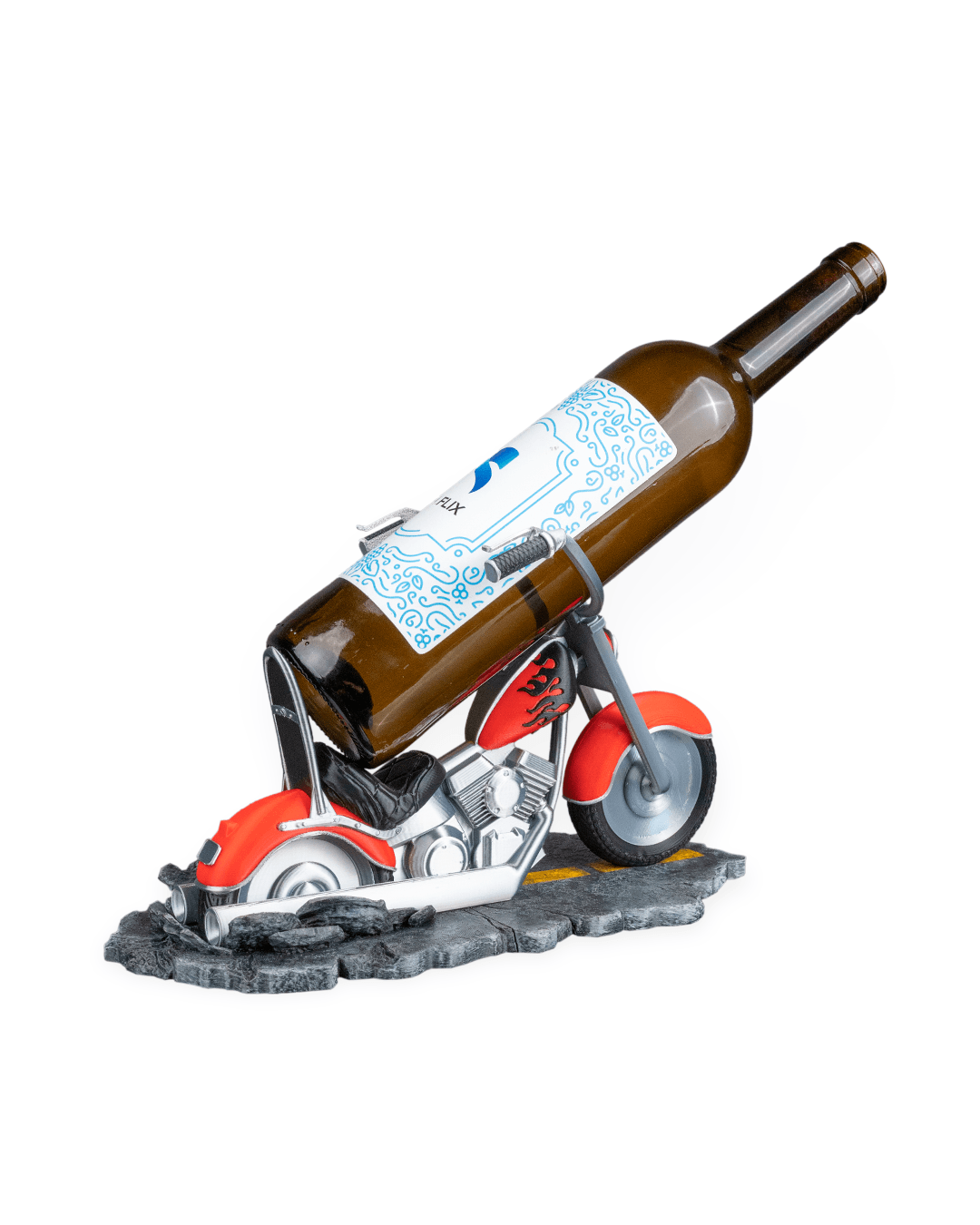 🏍️ Motorcycle Wine Bottle Holder – Where Wine Meets the Open Road!