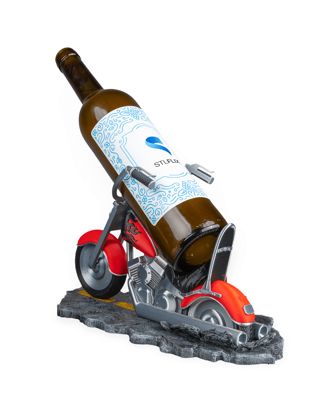 🏍️ Motorcycle Wine Bottle Holder – Where Wine Meets the Open Road!